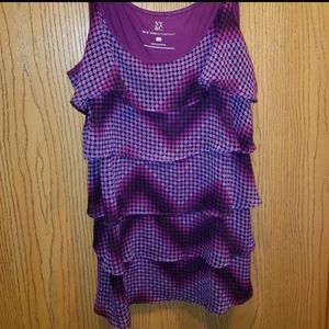 Purple gradient polkadotted tank